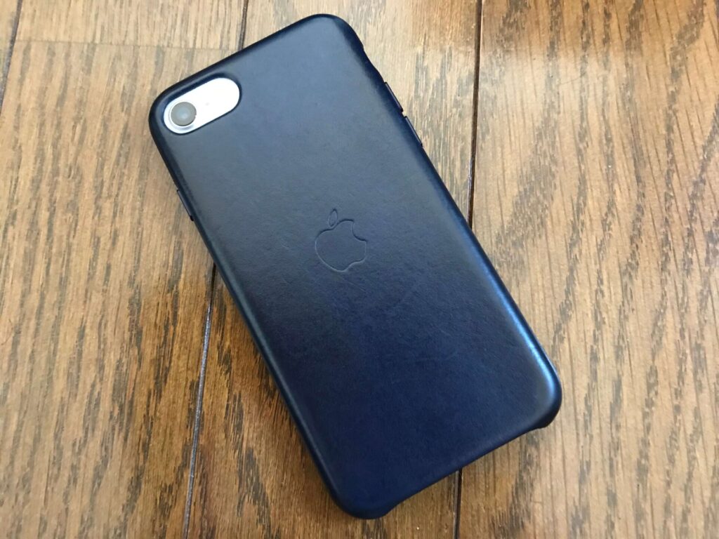 iPhone SE 第1世代 純正レザーケース ミッドナイトブルー